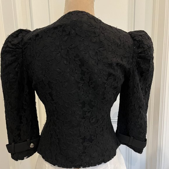 Twelve by Twelve Military Style Lace Zip-Up Top Size S - Picture 2 of 9